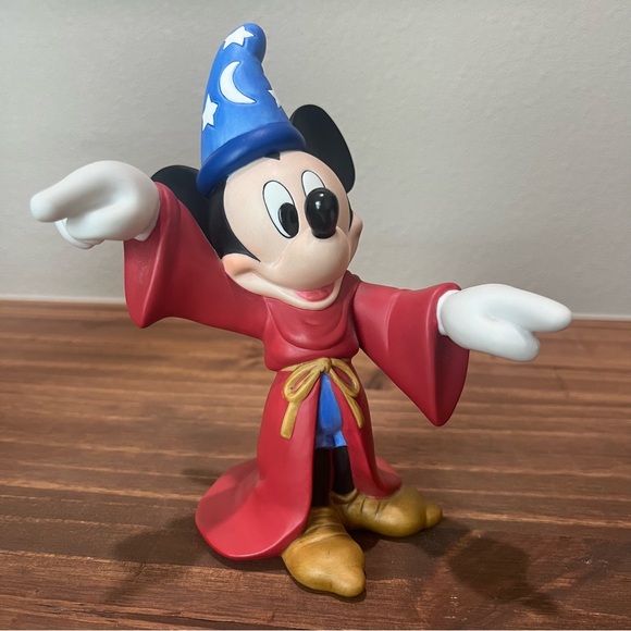 Vintage Disney Mickey Mouse Fantasia Wizard Porcelain Figurine 6 1/2" Tall - Picture 1 of 7